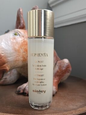 Sisley Supremya At Night Serum Bottle with Gold Cap La Nuit Anti Aging Lotion